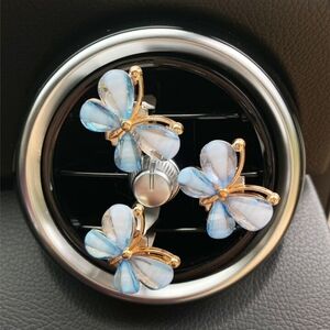 Baby Blue Butterfly Car Vent Clips